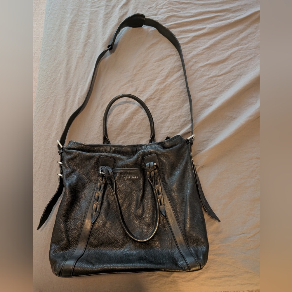 Cole Haan Black Leather Shoulder Bag